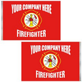 4' x 6' Firefighter Double Sided Knitted Polyester Flag